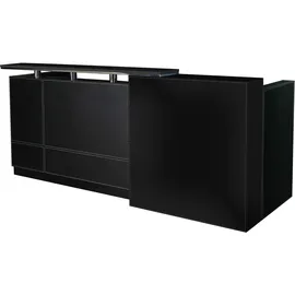 Jet-Line Büro Empfangstheke Philadelphia schwarz 2.5 m Büromöbel