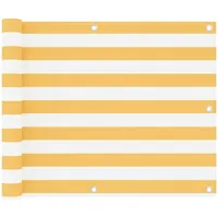 VidaXL Balkon-Sichtschutz Weiß und Gelb 75x400 cm Oxford-Gewebe