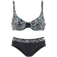 LASCANA Bügel-Bikini Damen schwarz-bedruckt Gr.38 Cup C