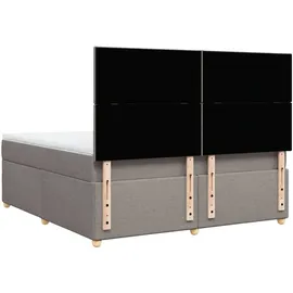 vidaXL Boxspringbett 180 x 200 cm Taupe