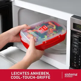 Sistema Frischhaltedose rechteckig rot 4 x 1,25 l