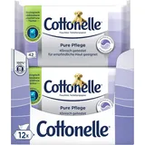 Feuchtes Toilettenpapier Pure Pflege, Ultra-Sensitive, 99% Wasser, 12 X 42 Tüche