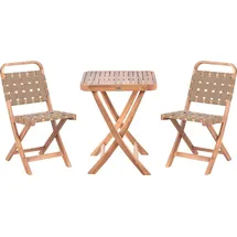 Beliani Balkonset 3-tlg. Braun/Beige