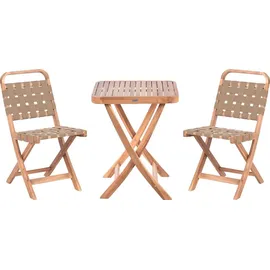 Beliani Balkonset 3-tlg. Braun/Beige