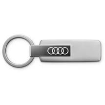 Audi Collection Audi Schlüsselanhänger Edelstahl Schlüsselring Keyring, mit Audi Ringe Emblem, silber