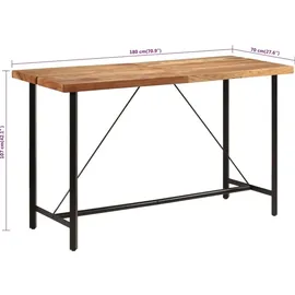 vidaXL Bartisch 180 x 70 x 107 cm Braun