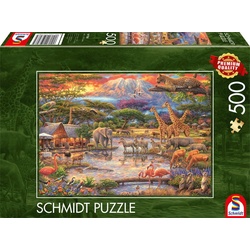 Schmidt Spiele Puzzle 500 Teile Puzzle Paradies am Kilimandscharo 59708, 500 Puzzleteile