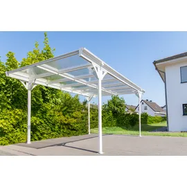 Westmann Carport Helsinki 3,05 x 5,03 m weiß inkl. Regenrinne
