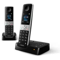 Philips Schnurlostelefon D2752B/12 - DECT - 2 Mobilteile - Haustelefon - Festnet