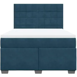vidaXL Boxspringbett 140 x 200 cm Blau
