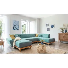 miuform Wohnlandschaft Webstoff 330 cm türkis/Petrol