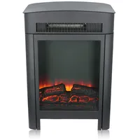 Classic Fire Elektrokamin Modena - Elektrischer Kamin - mit Heizung und Kaminfeuer - Deko Kamin mit LED Beleuchtung - Einstelbarrer Thermostat - 2 Heizstufen 1800W/2000W - 41 x 59 x 26 cm – Schwarz