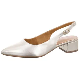 TAMARIS Damen Sling Pump mit Blockabsatz, metallic, 36 EU - 36 EU