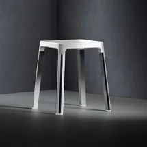 Keuco Axess Hocker Duschhocker silber eloxiert/weiß