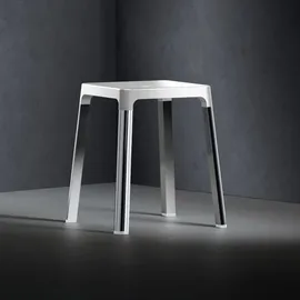 Keuco Axess Hocker Duschhocker silber eloxiert/weiß