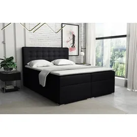 Deine Möbel 24 CLAUDIA 180 x 200 cm H4 Schwarz