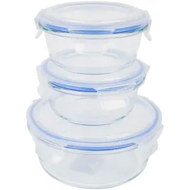 Testrut Frischhaltedose Glas blau 1,04 l 7-teilig