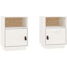 vidaXL Nachtschrank 40 x 34 x 55 cm Weiß