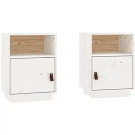 vidaXL Nachtschrank 40 x 34 x 55 cm Weiß