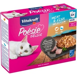 Vitakraft Poésie Delice Adult 6x85g Fleisch & Fisch, in Gelee