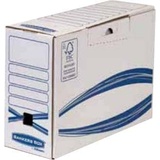 Fellowes Fellowes, Dokumentenablage, BANKERS BOX Basic Archiv-Schachtel, blau (B)100 mm aus 100% recyceltem Karton, FSC-zertifiziert