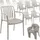 Tectake Alcudia Gartenstuhl 54,5 x 58 x 80,5 cm grau 6 St.