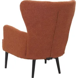 Mendler Lounge-Sessel HWC-K37 Bouclé 75 x 80 x 75 cm terrakotta mit Kissen