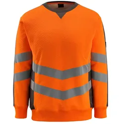 Warnschutz Sweatshirt "WIGTON" Safe Supreme UV-Schutz - XXL - warnorange/anthrazit