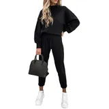 Godoboo Damen Jogginganzug Trainingsanzug Freizeitanzug Frauen gefütterter Women's Lined Leisure Suit Women's sports suit Hausanzug Fitnessanzug Freizeitanzug Trainingsanzüge für Damen Set - S