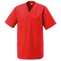 Exner Petguard EXNER Medizinischer Schlupf-Kasack, OP-Kasack, Unisex, für Krankenpflege, Altenpflege, Farbe rot, Größe 3XL - 3XL