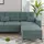 VitaliSpa Ecksofa York Webstoff blau