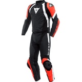 Dainese Avro 4 Lederkombi 2tlg. - Matt-Schwarz/Neon-Rot/Weiß - 60