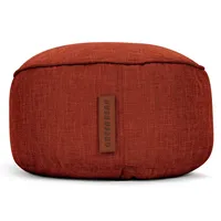 Green Bean Sitzhocker "Home Linen" 45x25cm mit EPS Perlen Füllung - Fußhocker für Sitzsäcke - Rot