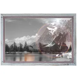 Mendler Bilderrahmen T250, Fotorahmen Holzrahmen Wand-Rahmen, 46x66cm Shabby-Look Landhaus ~ weiß