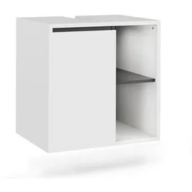 Vicco Waschbeckenunterschrank Viola Weiß/grau, 60 x 60 cm mit offenen Regalen