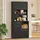 Homcom Küchenschrank 80 x 35 x 180 cm Schwarz