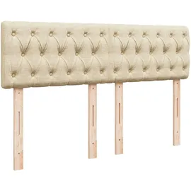 vidaXL Boxspringbett 140 x 200 cm Creme