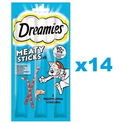DREAMIES Meaty Sticks mit Lachs für adulte Katzen 14x30 g