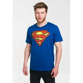 LOGOSHIRT T-Shirt "Superman", Herren, Gr. 3XL, blau, 100% Baumwolle, bedruckt, normal, Rundhals, Shirts T-Shirt, mit coolem Frontprint