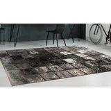 calo-deluxe »Rankel 205 Lederteppich« rechteckig 5 mm Höhe farbige Patchwork Unikate, echtes Rinderfell, Wohnzimmer