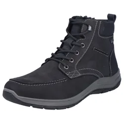Winterboots RIEKER, Herren, Gr. 46, schwarz, Leder, Lederimitat, casual, Schuhe, Outdoorschuh, Schnürboots, Stiefelette mit riekerTEX-Membran
