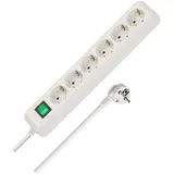 Brennenstuhl Eco-Line mit Schalter, 6-fach, 3m, weiß