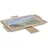 Relaxdays Puzzlebrett mit 6 Schubladen Hellbraun,Transparent