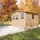 TIMBELA Gartenhaus 3,35 x 2,68 m Natur