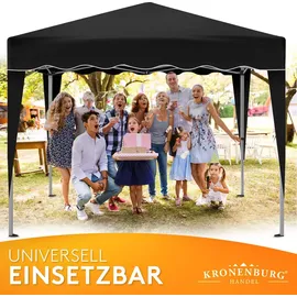 Kronenburg Handel Faltpavillon 3 x 3 m schwarz