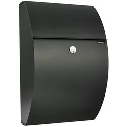 ALLUX 7000 Design Briefkasten - Schwarz mit Ruko Schloss