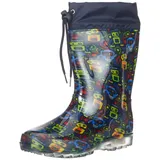 Beck Jungen Blinking Robots Rain Boot, Dunkelblau, 30 EU