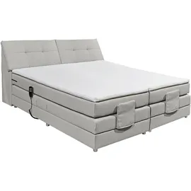 ed exciting design Boxspringbett 180 x 200 cm H2 Silber