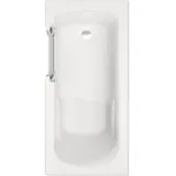 Badewanne mit Tür SCHULTE Q1 Tür links 180 x 80 cm alpinweiß mit Front- und Seit