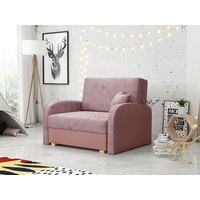 MIRJAN24 Schlafsofa Viva Soft I, mit Bettkasten und Schlaffunktion, einsitzer Bettsofa inkl. Kissen, Sofagarnitur rosa